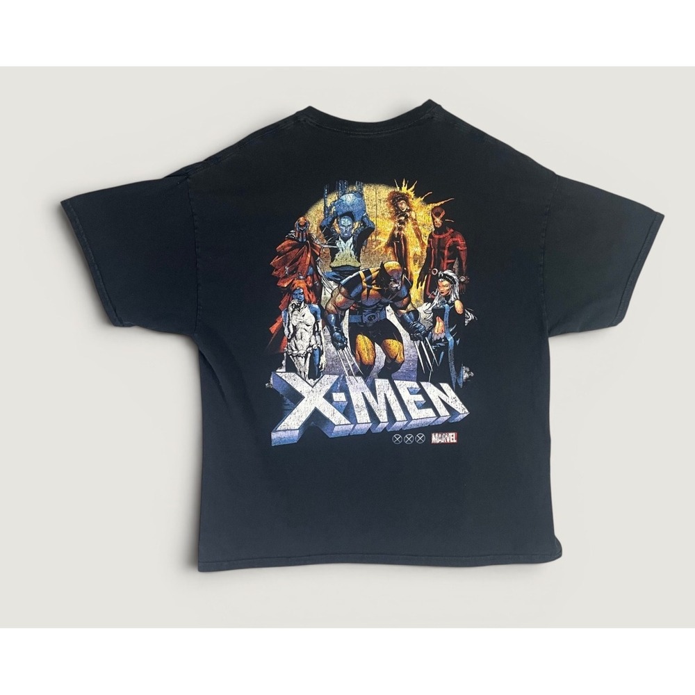 Marvel X-Men T Shirt Mens XXL Black Wolverine Cyclops Storm Graphic Tee